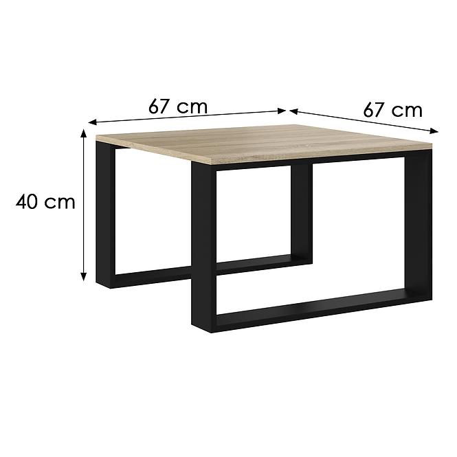 Konferenčný stolík Modern Mini Sonoma/Čierna
