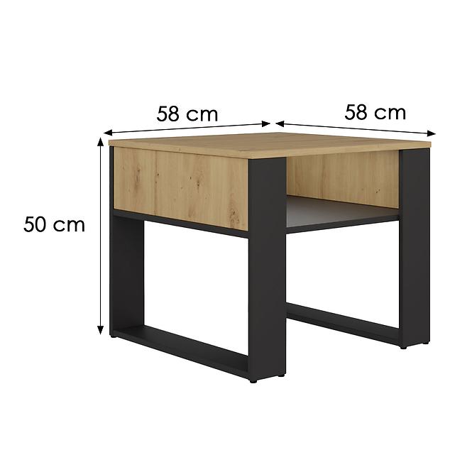 Konferenčný stolík Modern 2p Mini Slim Artisan/Čierna