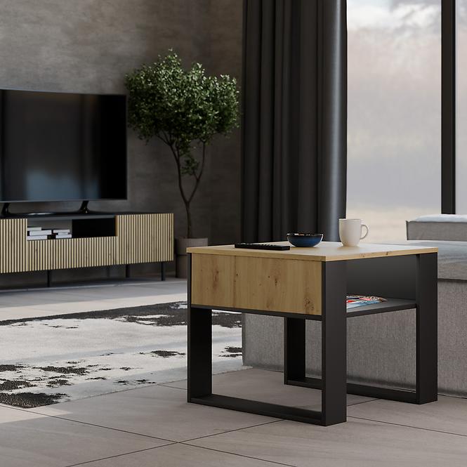 Konferenčný stolík Modern 2p Mini Slim Artisan/Čierna