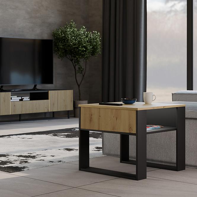 Konferenčný stolík Modern 2p Mini Slim Artisan/Čierna