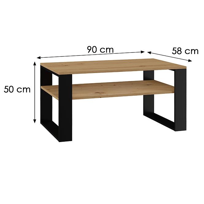 Konferenčný stolík Modern 1p Artisan/Čierna