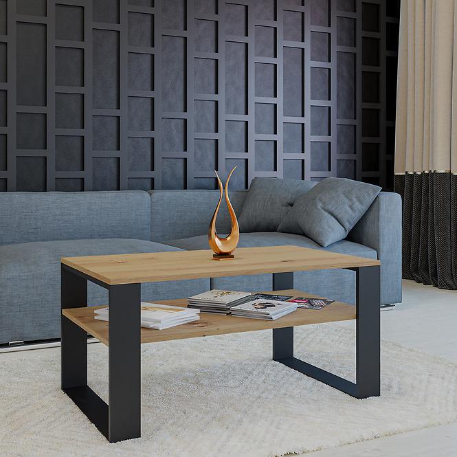 Konferenčný stolík Modern 1p Artisan/Čierna