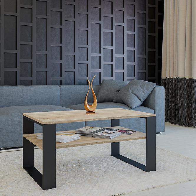 Konferenčný stolík Modern 1p Sonoma/Čierna