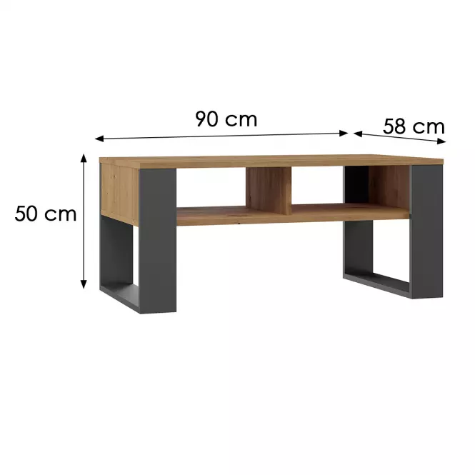 Konferenčný stolík Modern 2p Artisan/Antracit