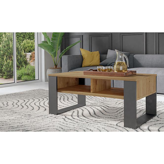 Konferenčný stolík Modern 2p Artisan/Antracit,5