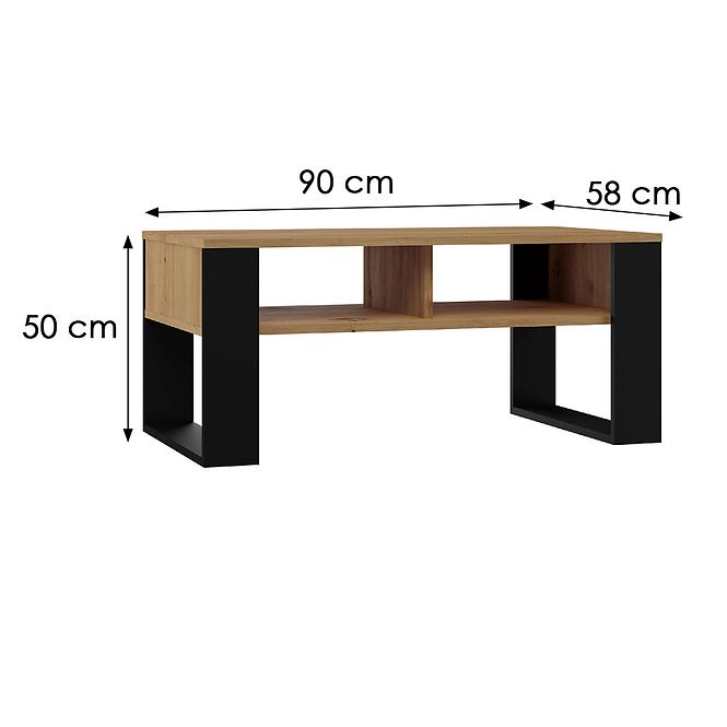 Konferenčný stolík Modern 2p Artisan/Čierna