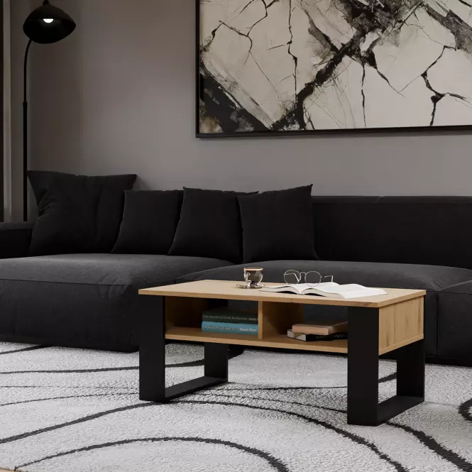 Konferenčný stolík Modern 2p Artisan/Čierna