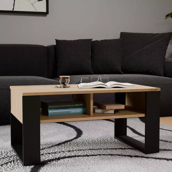 Konferenčný stolík Modern 2p Artisan/Čierna