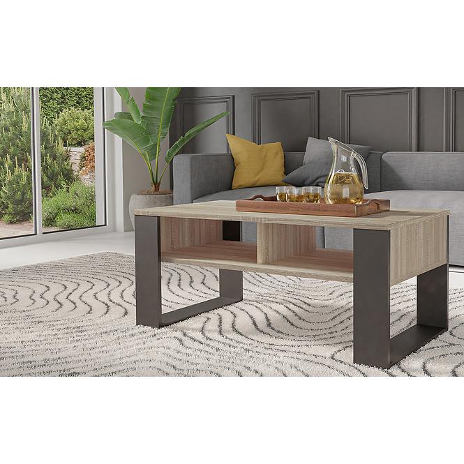 Konferenčný stolík Modern 2p Sonoma/Čierna