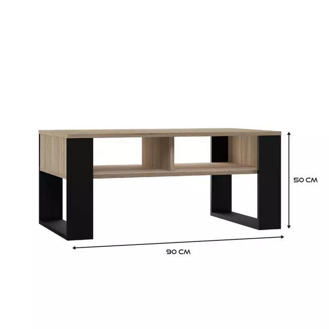 Konferenčný stolík Modern 2p Sonoma/Čierna