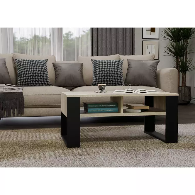Konferenčný stolík Modern 2p Sonoma/Čierna