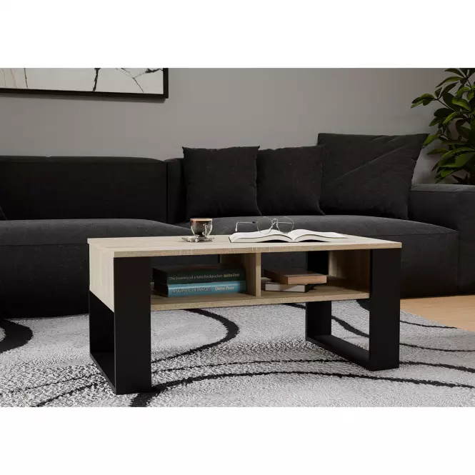 Konferenčný stolík Modern 2p Sonoma/Čierna