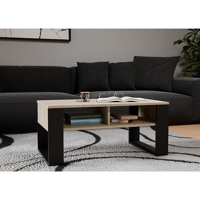 Konferenčný stolík Modern 2p Sonoma/Čierna
