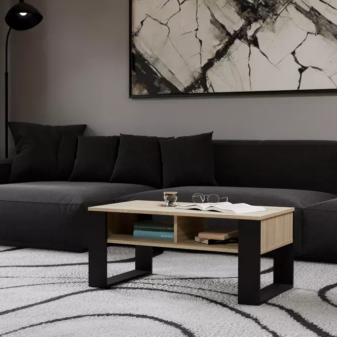 Konferenčný stolík Modern 2p Sonoma/Čierna