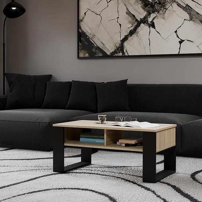 Konferenčný stolík Modern 2p Sonoma/Čierna