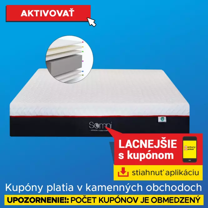 Matrac Somni Memory Hybrid 160x200 H3 hybridný (SK)