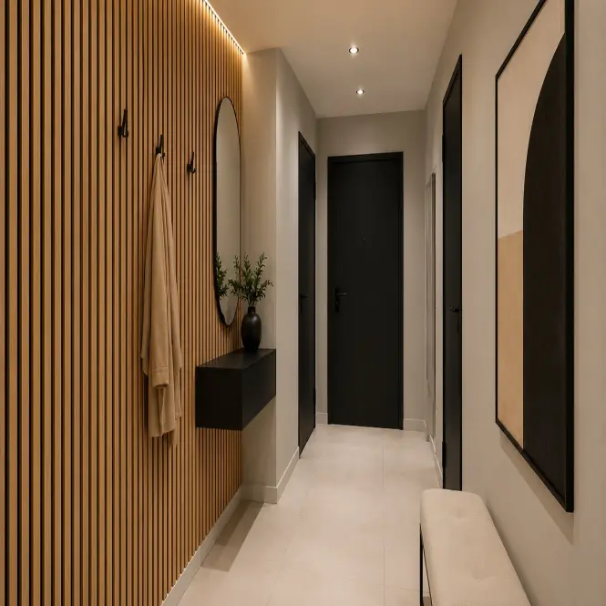 Akustické panely lamelové na plsti Dub Saragossa 30x265 cm