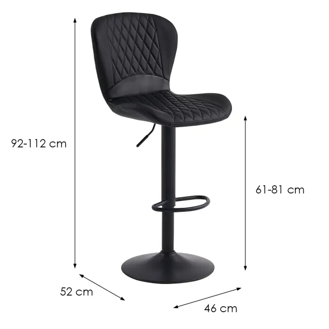 Barová stolička Iris 12026 čierna,6