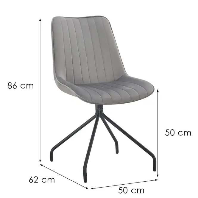 Stolička Nussi 12326 sivá