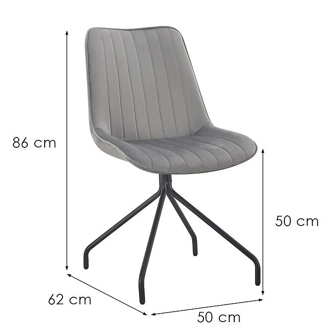 Stolička Nussi 12326 sivá