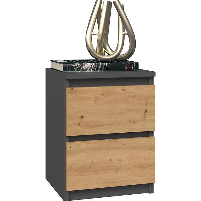 Nočný stolíkMalwa M2 Antracit/Artisan
