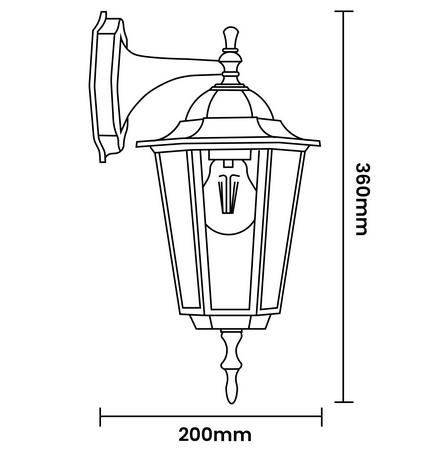 Záhradná lampa BELLIS E27 Black KD1
