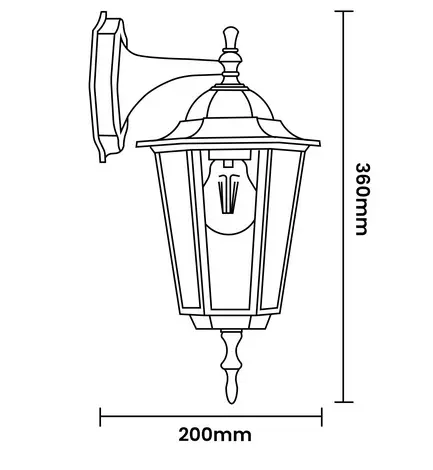 Záhradná lampa BELLIS E27 Patina KD1