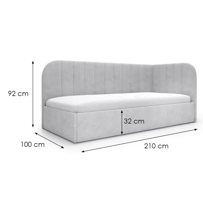 Posteľ Millow P 90x200 z mat Curio 80 sz