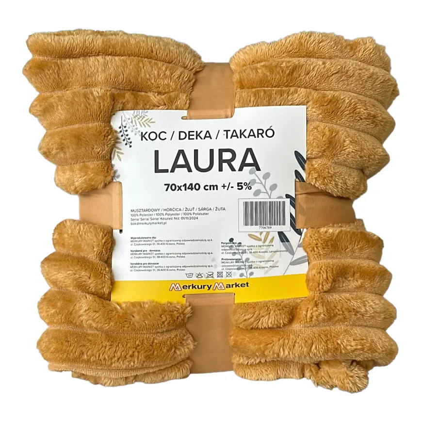 Deka Laura 70x140 cm 9 horčicová