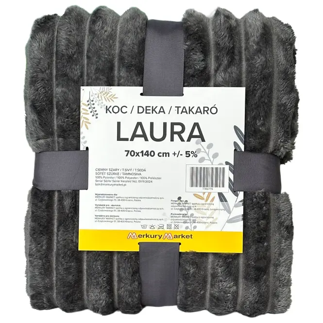 Deka Laura 70x140 cm 11 tmavosivá