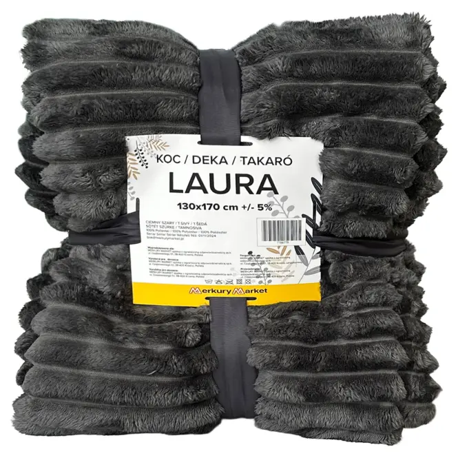 Deka Laura 130x170 cm 11 tmavosivá