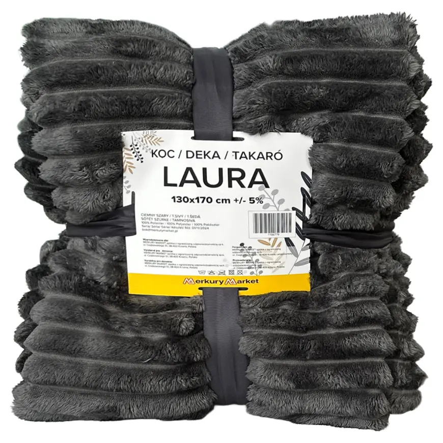 Deka Laura 130x170 cm 11 tmavosivá