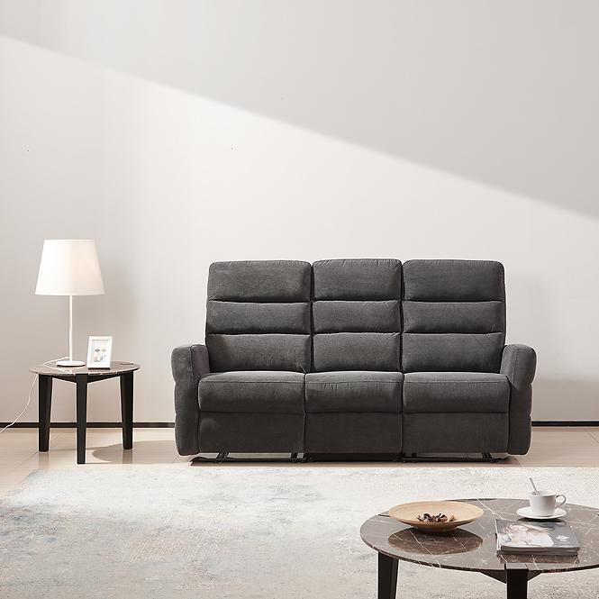Pohovka Belize 3SJ NLK314 čierna s relaxačnou funkciou