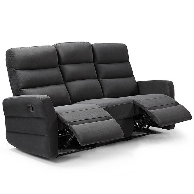Pohovka Belize 3SJ NLK314 čierna s relaxačnou funkciou