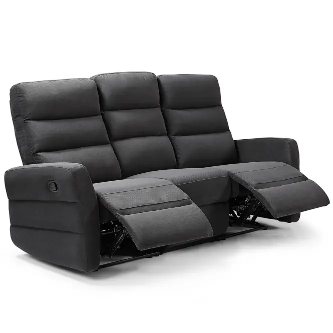 Pohovka Belize 3SJ NLK314 čierna s relaxačnou funkciou,3