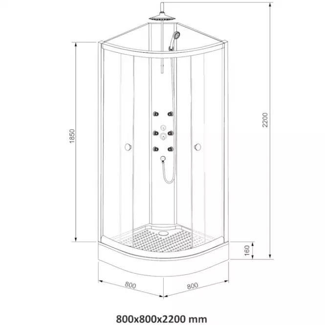 Hydromasážný box Kora N.B. 80-4EL.