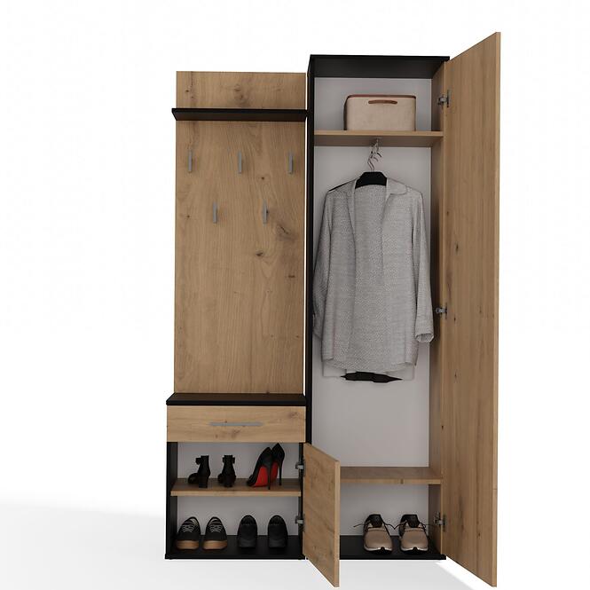 Predsieňový nábytok Duo Antracit/Artisan,5