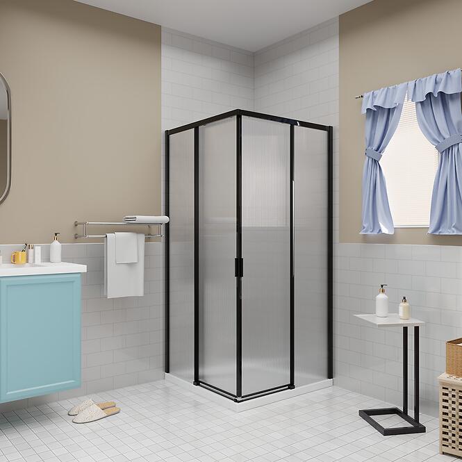 Sprchový kút štvorcový Eter 80x80x190 black