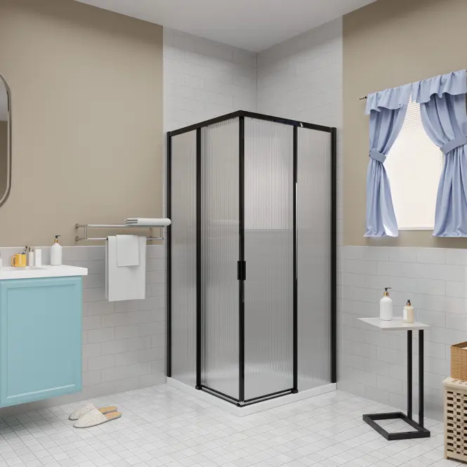 Sprchový kút štvorcový Eter 80x80x190 black,2
