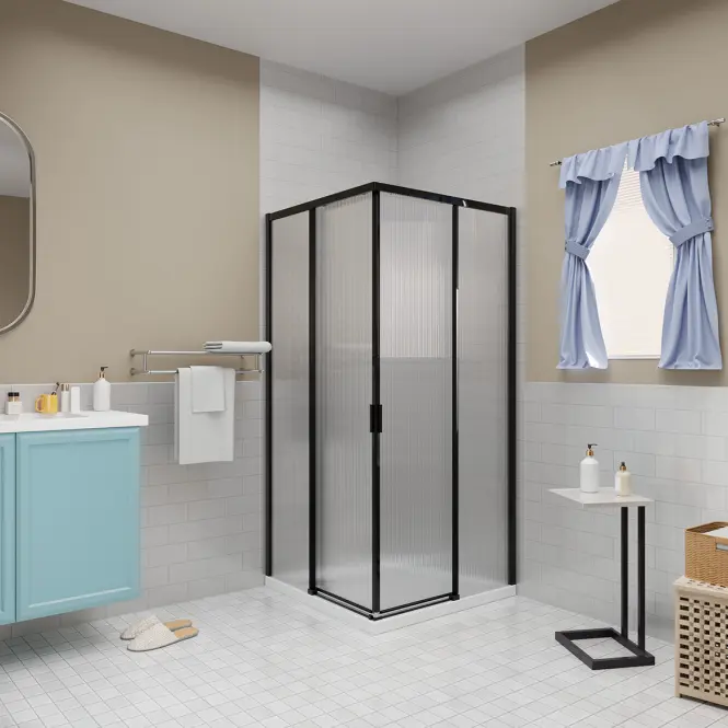 Sprchový kút štvorcový Eter 90x90x190 black,2