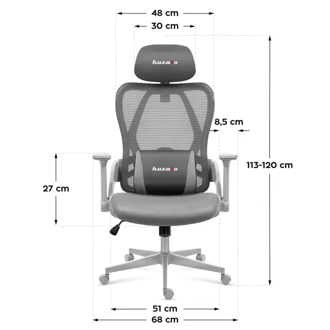 Kreslo Pre Hráča Huzaro Combat 2.7 Grey,6