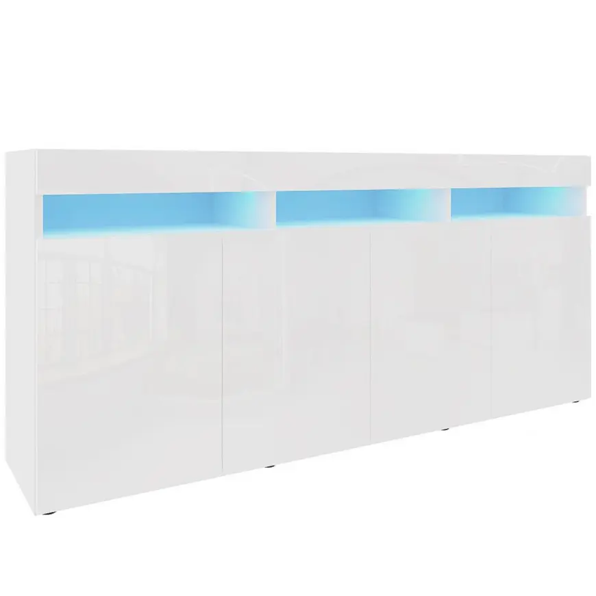 Komoda Izumi 175 WH biela mat/lesk