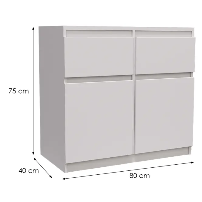 Komoda Merg 2S2F biela