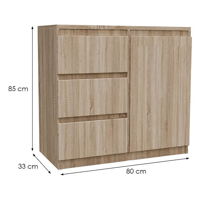 Komoda Merg 3S1F sonoma