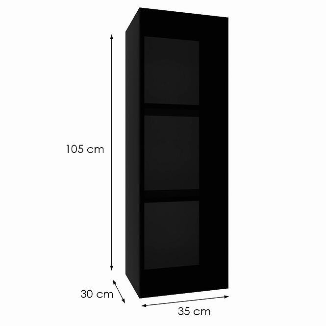 Závesná skrinka Izumi-12-BL čierna mat