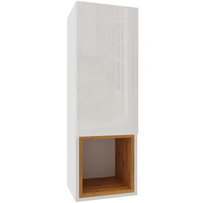 Závesná skrinka Izumi 3 WH-DC biela mat/lesk/artisan