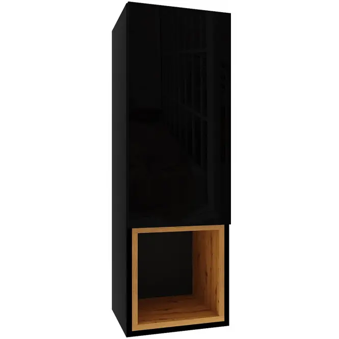 Závesná skrinka Izumi 3 BL-DC čierna mat/lesk/artisan