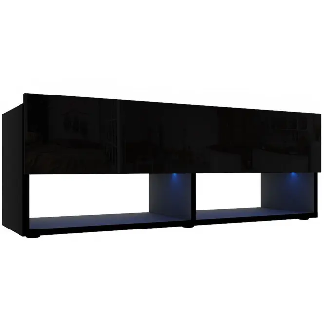 TV stolík Izumi 105 BL čierna mat/lesk