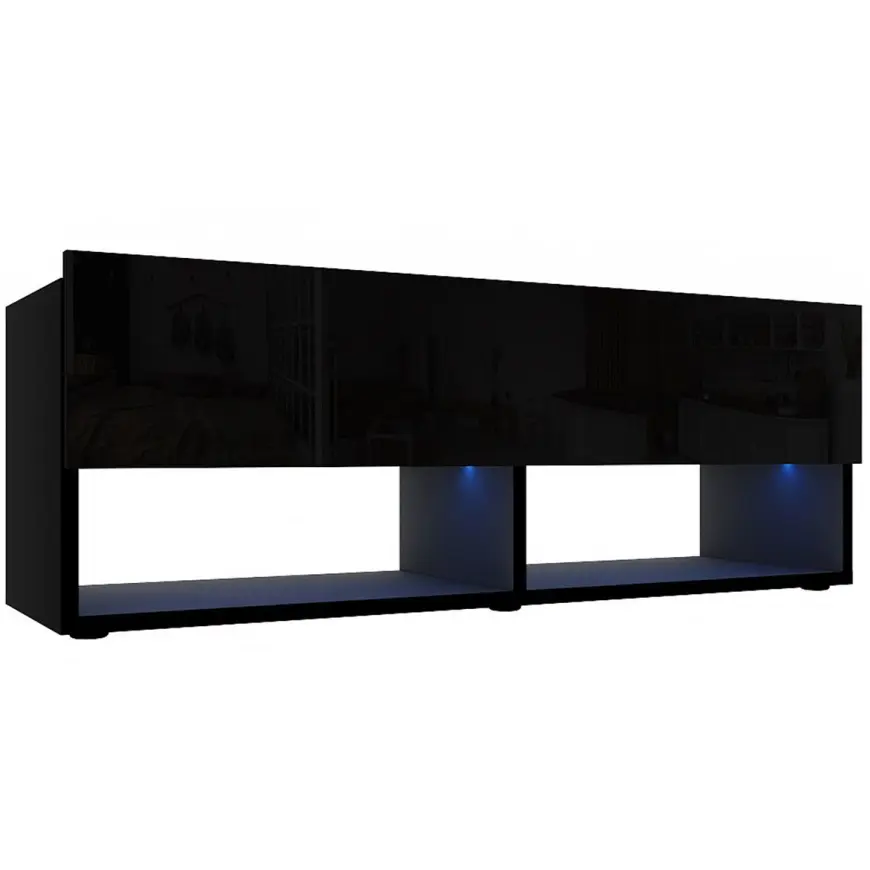 TV stolík Izumi 105 BL čierna mat/lesk