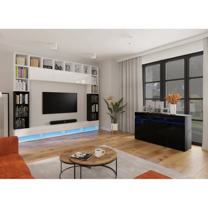 TV stolík Izumi 140 WH biela mat/lesk,3
